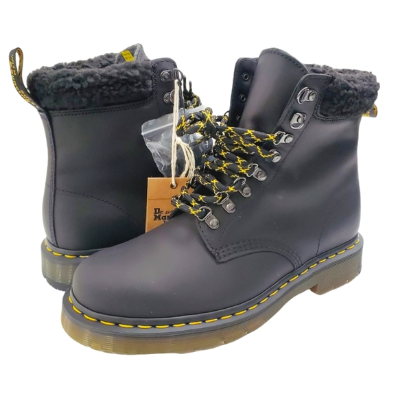 🆕️ Dr Martens 1460 Fur Collar Leather Boots